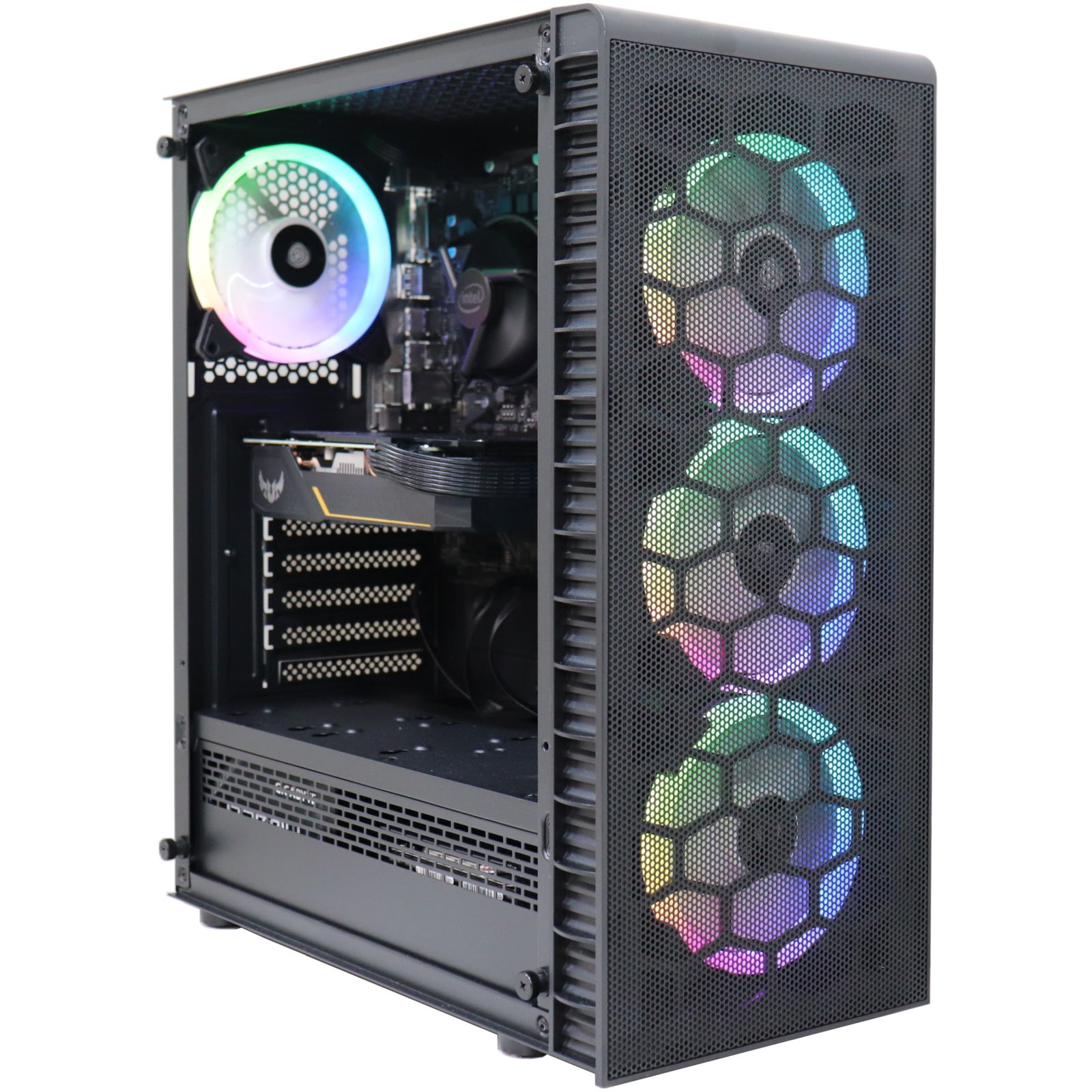 Firebreather CINTENSIVE I1466T Intel Core i5 11400F 6-Core (12 threads) 6x2.6Ghz (turbo: 4.4Ghz) Nvidia RTX 2060 12GB kaart 512GB SSD 16GB DDR4 RGB 