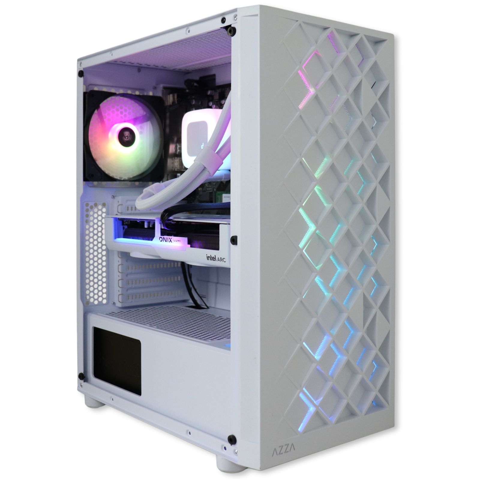 Firebreather White I14468T Gaming PC - Intel Core i5-14400F | Intel Arc B580 12GB | 16GB DDR4 RAM | 1TB NVMe SSD