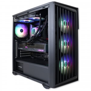 Firebreather Aorus Deluxe A7897XT AMD Ryzen 7 7800X3D 8-Core (16 threads) tot 5.0Ghz Radeon RX 9070 XT 16GB kaart 1TB NVME SSD 32GB DDR5 