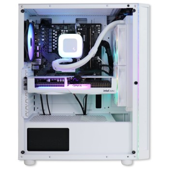 Firebreather White I14468T Gaming PC - Intel Core i5-14400F | Intel Arc B580 12GB | 16GB DDR4 RAM | 1TB NVMe SSD
