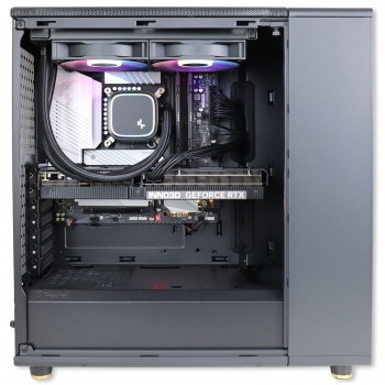 Firebreather Wood I4657 Intel Core i5 14600KF 14-Core (20 threads) tot 5.30Ghz Nvidia RTX 5070 12GB kaart 1TB NVME SSD 32GB DDR5