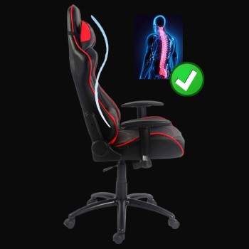 LC-Power LC-GC-1 - Ergonomische Gaming Stoel - Zwart/Rood - tot 150kg gewicht