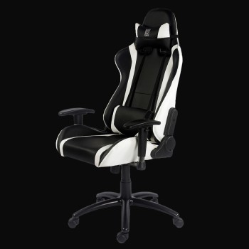 LC-Power LC-GC-2 - Ergonomische Gaming Stoel - Zwart/Wit - tot 150kg gewicht
