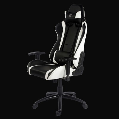 LC-Power LC-GC-2 - Ergonomische Gaming Stoel - Zwart/Wit - tot 150kg gewicht